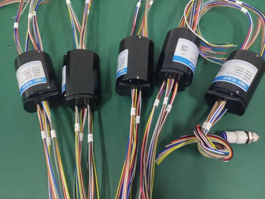 0.1~100A 1500 rpm Anillos de deslizamiento rotativos Anillos de deslizamiento eléctricos pequeños Antidisturbios