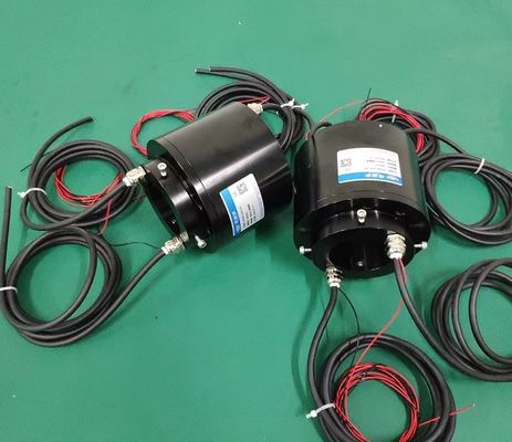 36 Circuito de anillo de resbalón híbrido que transfiere señal HF USB y Ethernet con eje sólido