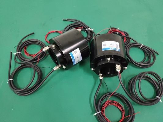 36 Circuito de anillo de resbalón híbrido que transfiere señal HF USB y Ethernet con eje sólido