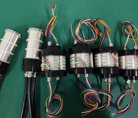 500VAC/VDC Anillo de deslizamiento eléctrico 200A Corriente grande en 5 circuitos y 1 circuito