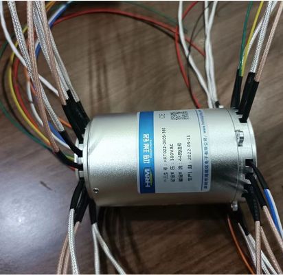 20A 11 Circuitos 600 rpm Anillos de deslizamiento de señal Anillo de deslizamiento híbrido Transferencia