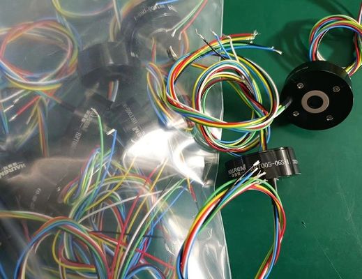 Anillo de deslizamiento de panqueques de agujero de 5 mm con transmisión de 6 circuitos de señal Ethernet 10A y 100M
