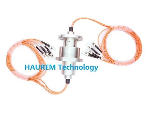 6~9 canales IP65 Fibra óptica en la articulación rotativa de 300 rpm Antiinterferencia
