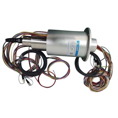 Anillo de deslizamiento híbrido de 148 circuitos personalizados que transfieren señal HF USB y Ethernet con eje sólido