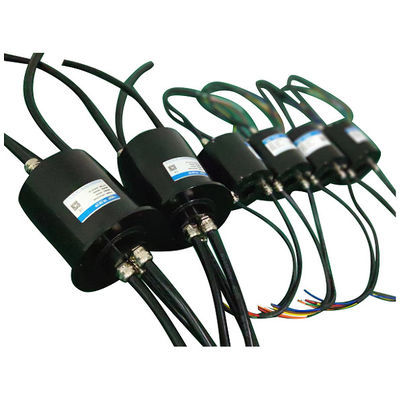 IP54 26 Circuitos anillo de deslizamiento de pincel de carbono 112 mm Diámetro del agujero 300RPM